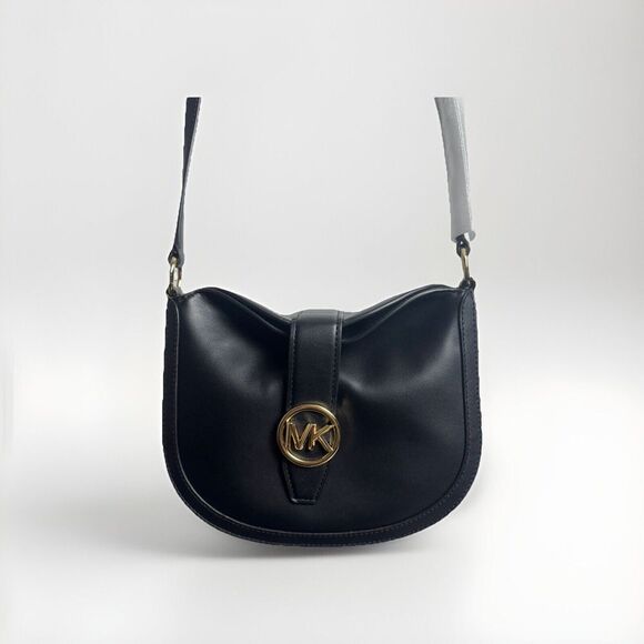 Michael Kors Handbags - Michael Kors Gabby Small Fold Over Black Crossbody Bag - NWT